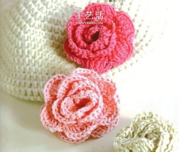 How to Knit Roses, Crochet Roses Illustrations