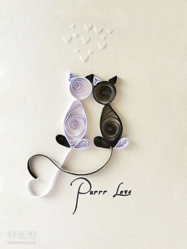 Simple and cute quilling paper pictures suitable for novice rolling paper patterns