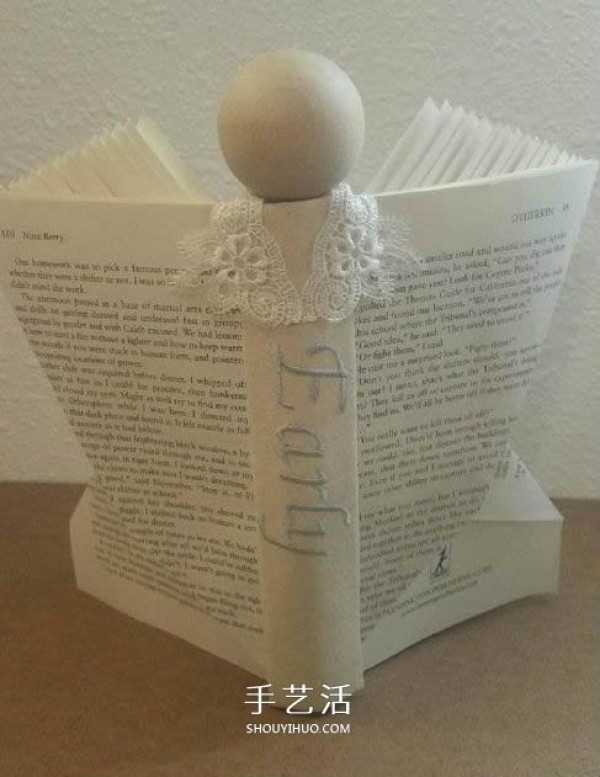 Christmas Angel Book Ornament DIY, a very creative reuse of old books