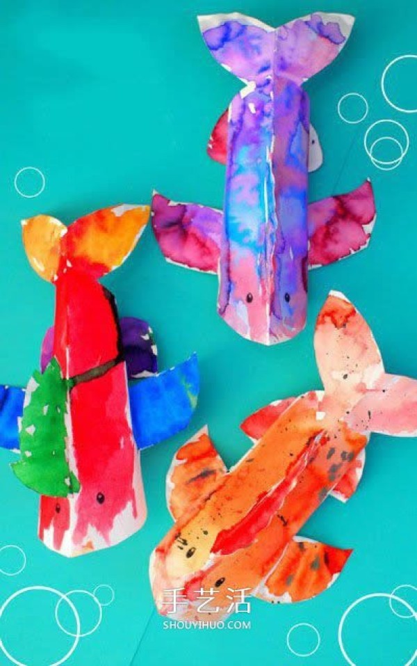 Tutorial on how to make small fishes on paper plates in kindergarten