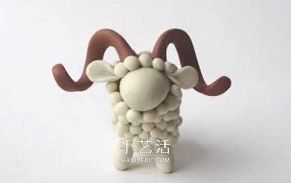 Ultra-light clay DIY diagram of making long-horned lamb and horned sheep clay