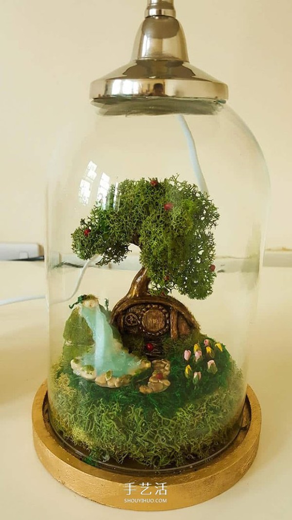 Combine lamps with fairy tale scenes! Beautiful glass jar table lamp DIY