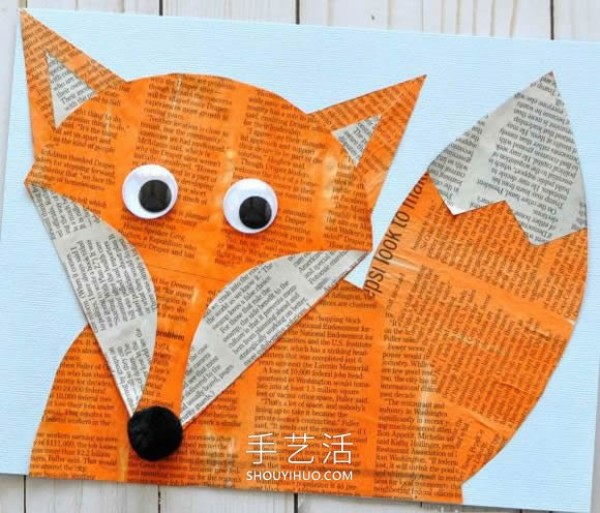 A tutorial on how to make fox paste from old newspapers in kindergarten