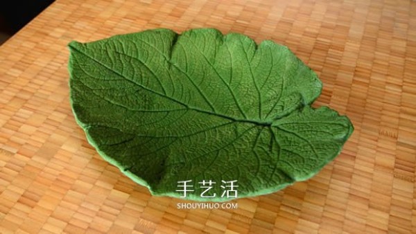 Cement concrete leaf decorative plate can also be used as a fruit plate! 