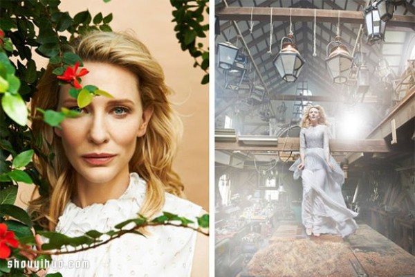 Cate Blanchett appears on the magazine cover, bringing the breath of spring