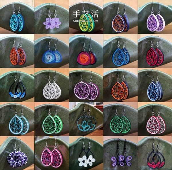 Video tutorial on how to make simple homemade quilled paper earrings