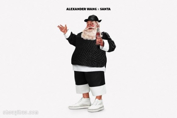 What would it look like if Santa Claus wore modern fashionable clothes? 