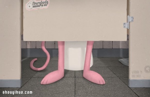 Everyone needs to go to the toilet. Funny cartoon character toilet drawings