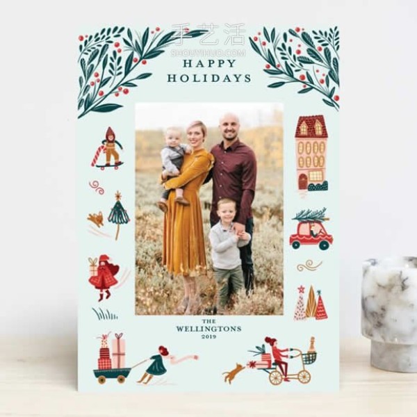 15 unique and beautiful holiday card design images