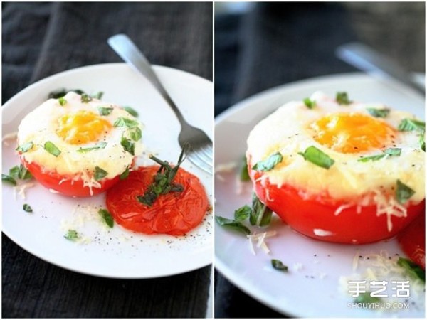 New way to eat breakfast: Crack eggs into tomatoes and bake them in the oven