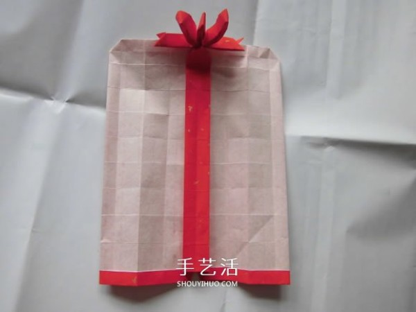 Only one piece of paper! Illustrated steps of origami bow gift box