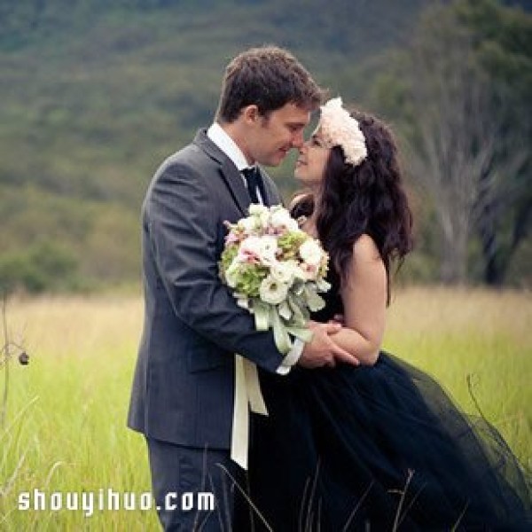 Who said a black wedding dress must be white, sexy and elegant