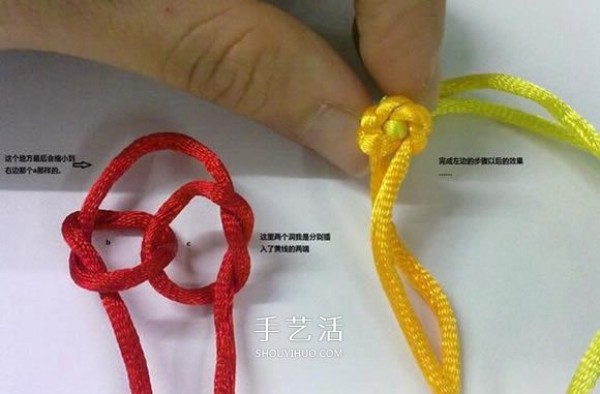 How to knit heart-shaped concentric knots and illustrate the knitting method of Valentines Day hearts