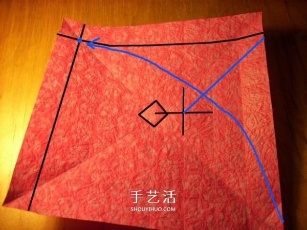 How to fold a Korean-style rose gift box, including the folding method of the lid and box body