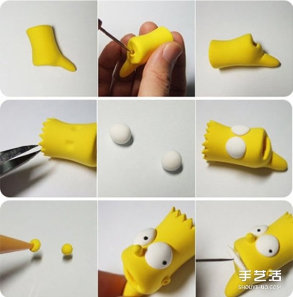 Ultra-light clay Simpson doll DIY hand-made illustrated tutorial