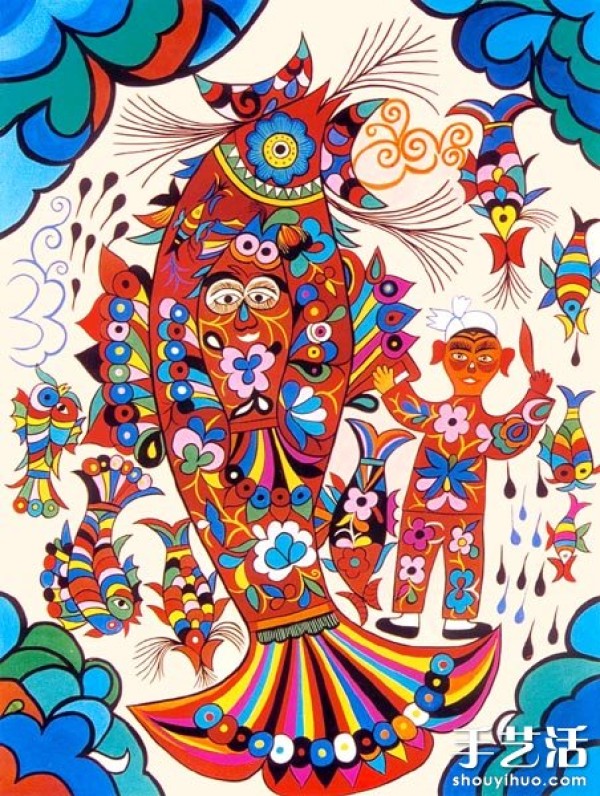 Appreciation of Ansai folk painting and art works