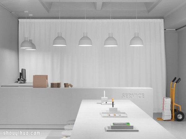 Swedish minimalist style cool stationery store decoration layout design