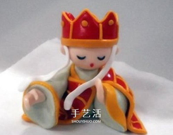 Tutorial to make Tang Monk from soft clay and illustrations to create a very cute and delicate doll