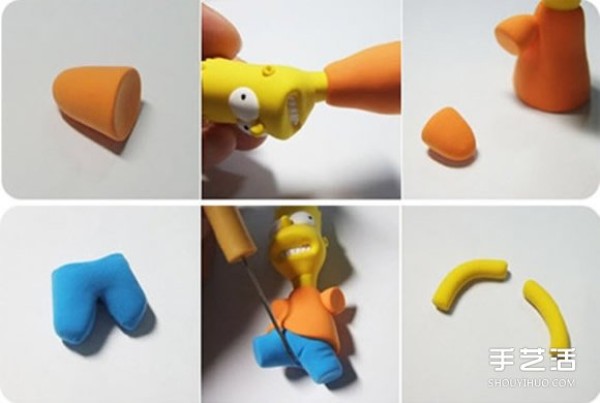 Ultra-light clay Simpson doll DIY hand-made illustrated tutorial