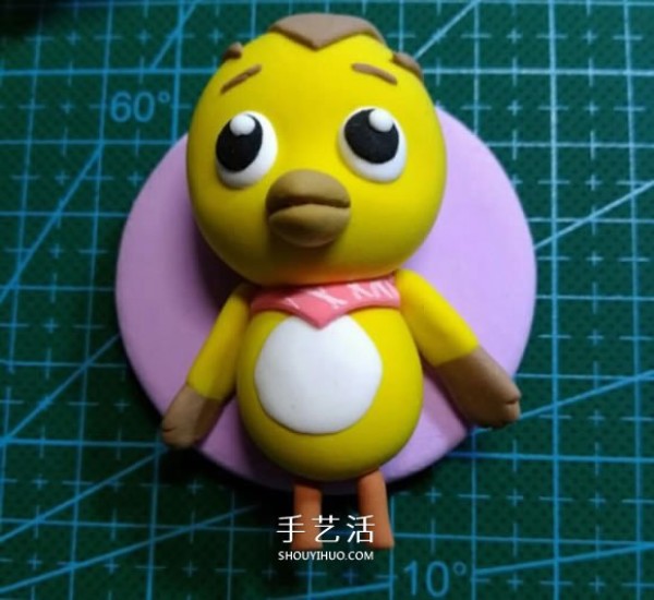 Ultra-light clay hand-made step-by-step picture of the cute chicken team Mikey