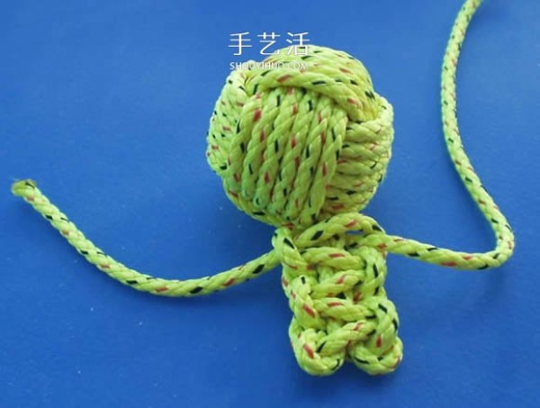 How to knit a sphere with rope, how to knit a small ball pendant with rope