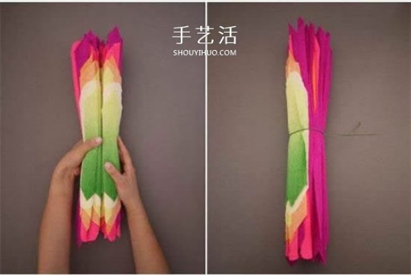 Seven colors are like a rainbow! How to make colorful paper flowers from crepe paper