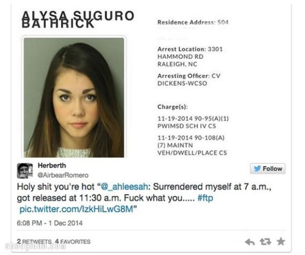 18-year-old drug-trafficking girl: My criminal profile photo is very cute! 