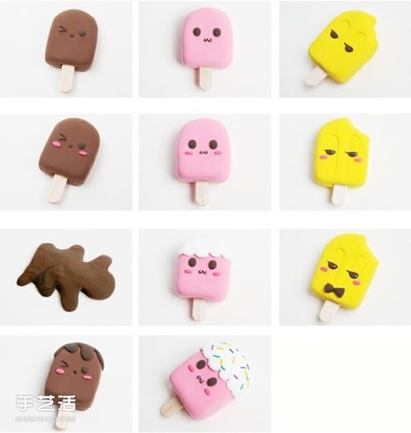 How to make ultra-light clay popsicles and DIY cute clay popsicle figures