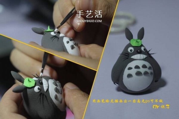 How to make Totoro with ultra-light clay, detailed instructions on how to make Totoro with clay