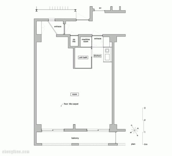 Partition + Parallel Line of Sight Make Full Use of Space Single Apartment Decoration