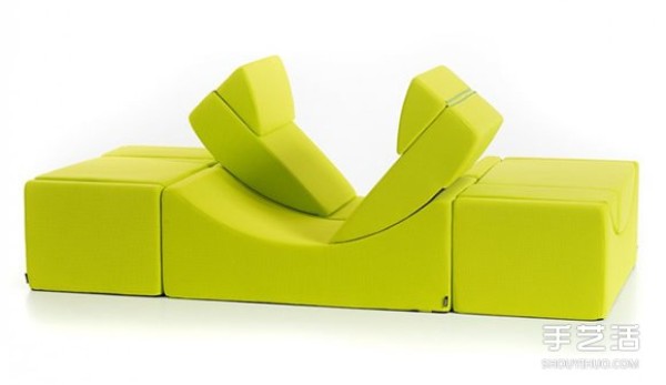 The ever-changing building block sofa design allows you to adjust it to a comfortable angle