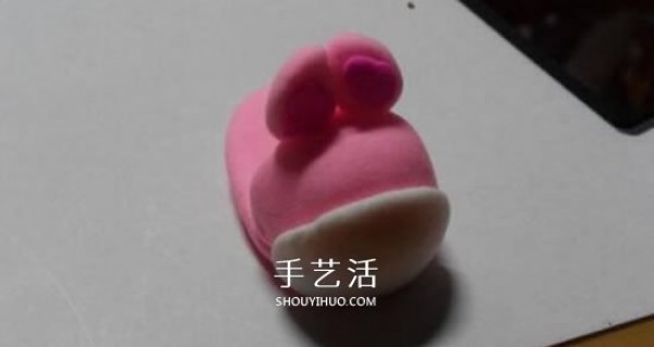 Ultra-light clay DIY rabbit slippers pink rabbit slippers clay tutorial