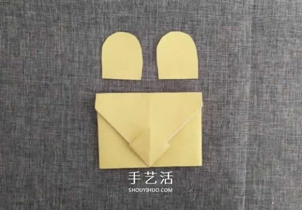 Simple and cute little animal envelope folding step-by-step photo album