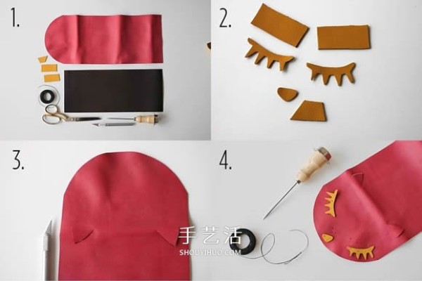 DIY Childrens Leather Shoulder Bag Illustration of How to Make a Small Animal Leather Bag