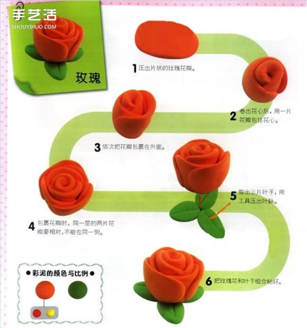 How to make a rose made of plasticine, a tutorial on how to make a rose with plasticine