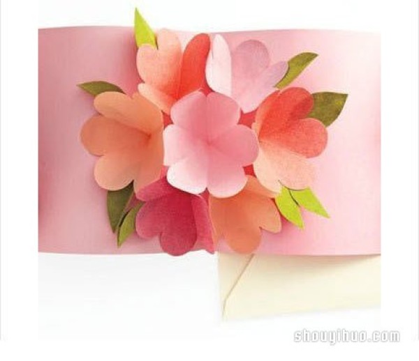 How to make a petal greeting card: How to make a petal greeting card by cutting paper by hand