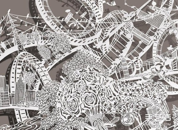 Paper Sculpture Art: Draw a roller-coaster-like gorgeous picture on rice paper