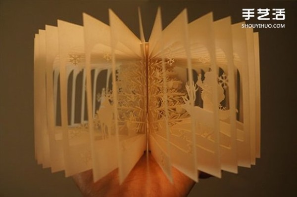 Appreciation of 360-degree three-dimensional hollow book works and exquisite hollow book pictures