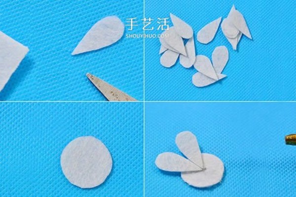 Tutorial on how to make simple and cute felt flower hairpins