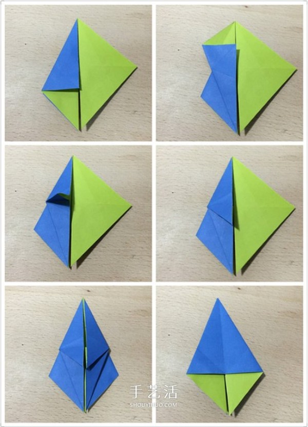 Simple and cute! Illustrated steps of the origami method of the three-dimensional elf