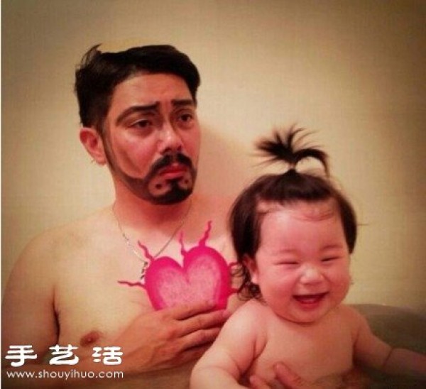 Father and daughter photos, this dad works too hard! 