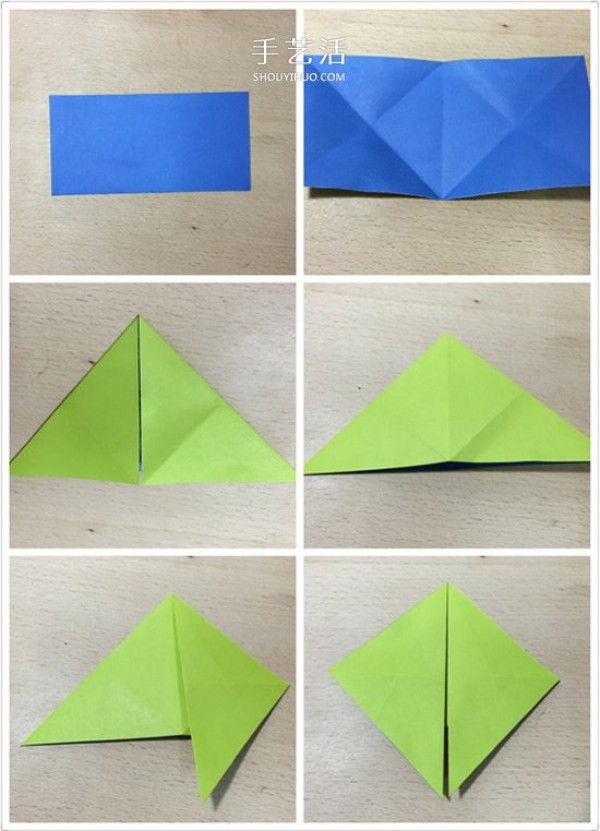 Simple and cute! Illustrated steps of the origami method of the three-dimensional elf