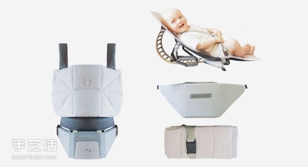 The baby sling turns into a cradle, the baby is comfortable whether put down or in the arms