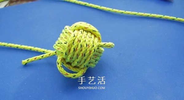 How to knit a sphere with rope, how to knit a small ball pendant with rope