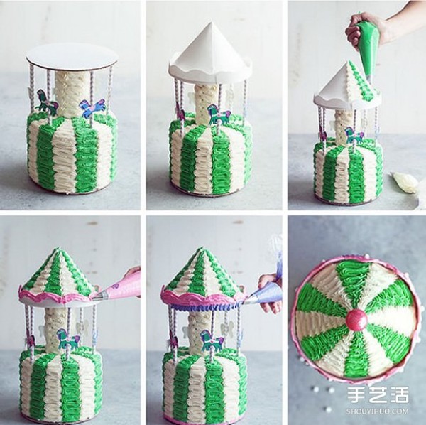 Creative Cake DIY: Illustrated Tutorial on How to Make Carousel Cake