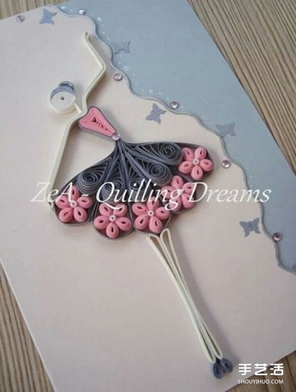 Appreciation of particularly beautiful quilling paper pictures, three-dimensional paper quilling works