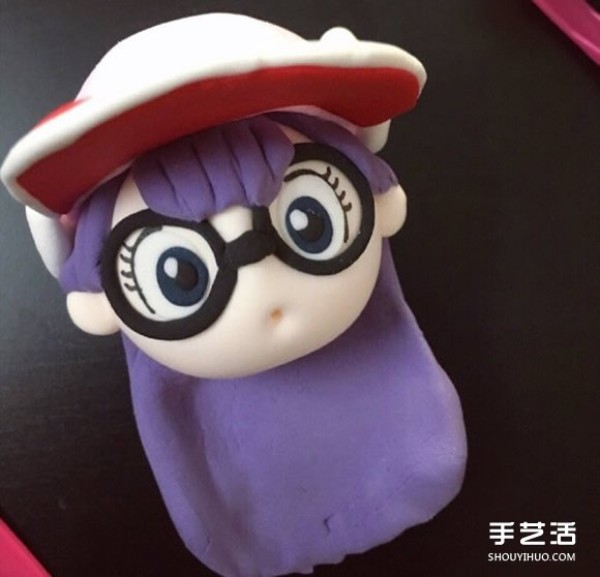 DIY tutorial for making Arale clay Arale dolls from ultra-light clay