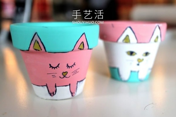 Cartoon drawing of succulent flower pot! Simple hand-painted transformation into super cute style