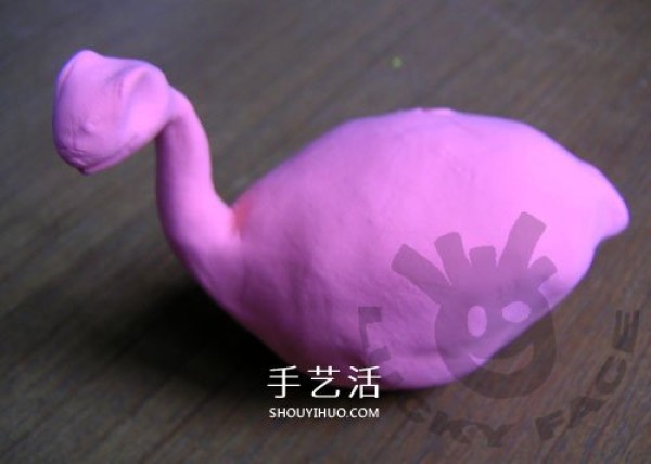 Dinosaurs can also be so cute! Cartoon plasticine dinosaur handmade