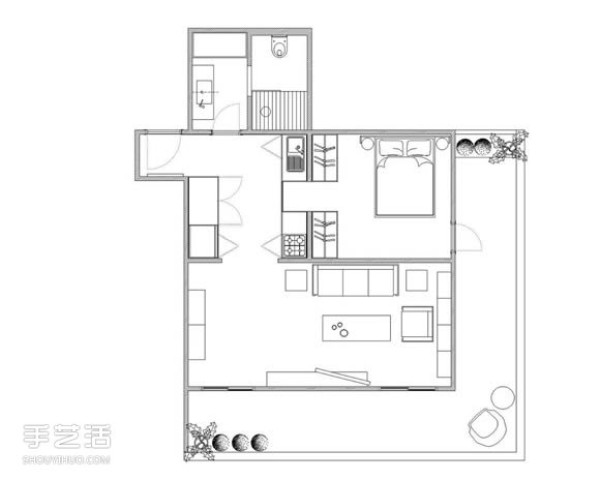 Intellectual embellishment: Spatial design of a 40-square-meter small apartment in Istanbul